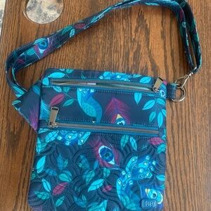 NWT Lug Skipper Peacock Multi- RFID Crossbody BAG
